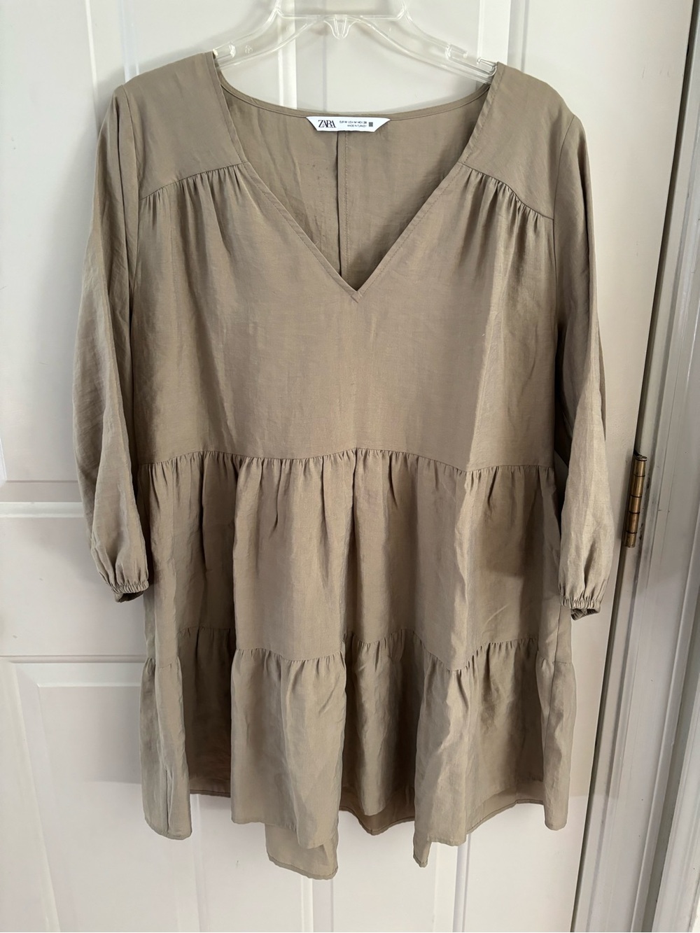 Zara Tiered V-Neck Dress Medium